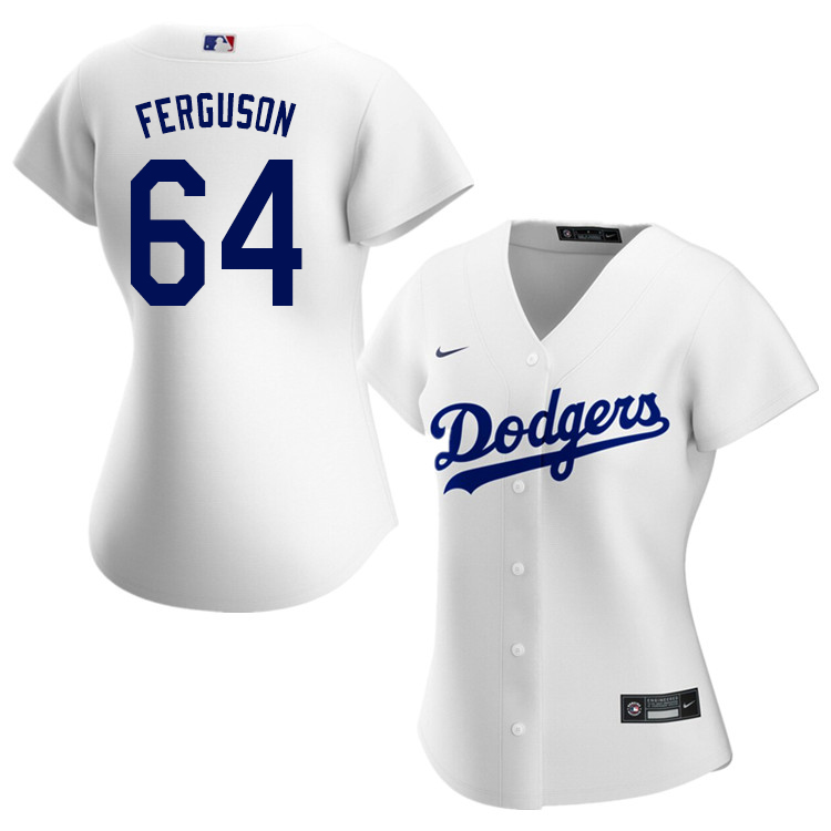Nike Women #64 Caleb Ferguson Los Angeles Dodgers Baseball Jerseys Sale-White